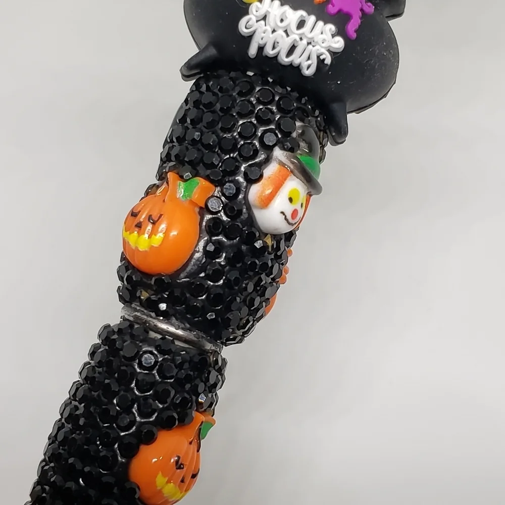 Handmade Halloween Hocus Pocus Beaded Silicone Focal Bead Pen